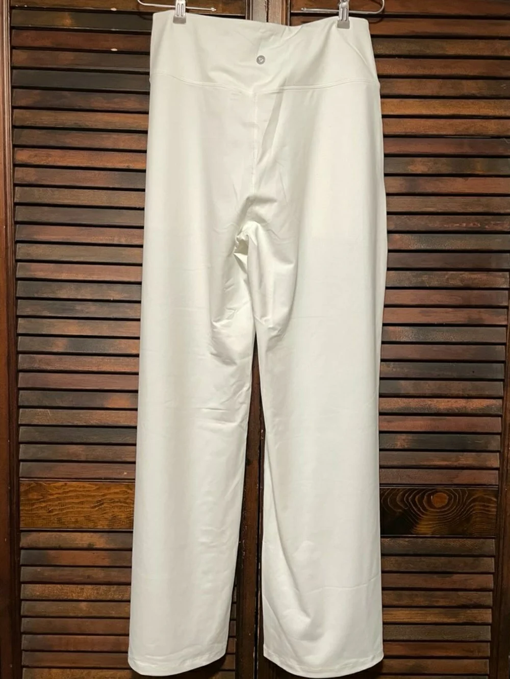 Baleaf Wide-Leg V-Waist White Yoga Pants
